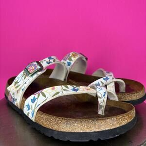 Papillio Tabora Floral Toe Loop Slip-On Sandal Sz 8